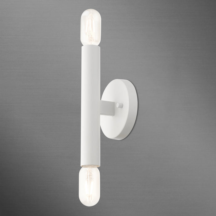 Livex Lighting 51132-03 Two Light Wall Sconce, White