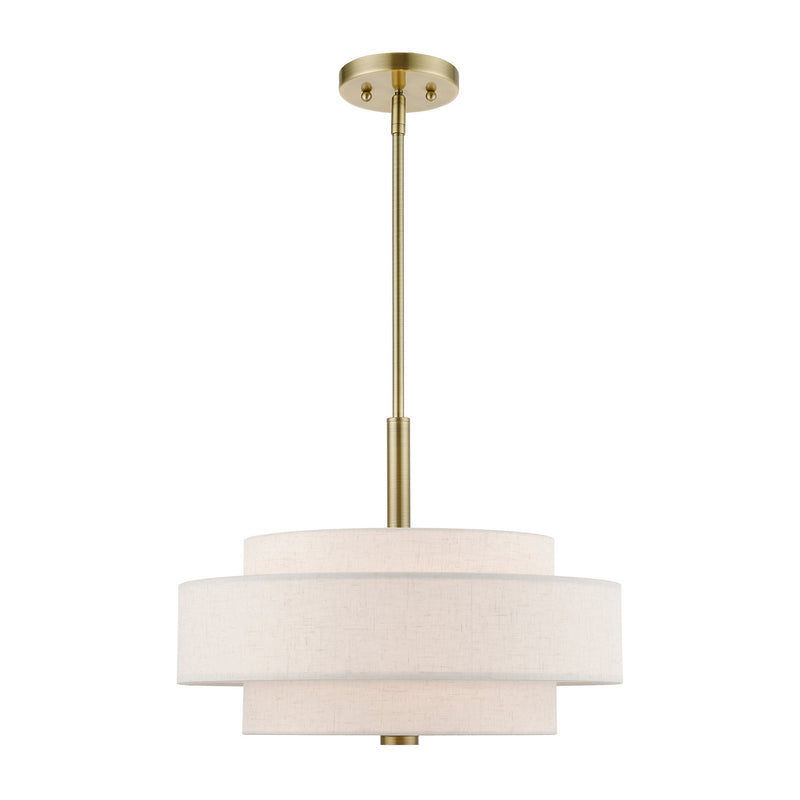 Livex Lighting 52137-01 Four Light Chandelier, Antique Brass