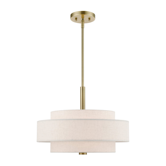 Livex Lighting 52137-01 Four Light Chandelier, Antique Brass