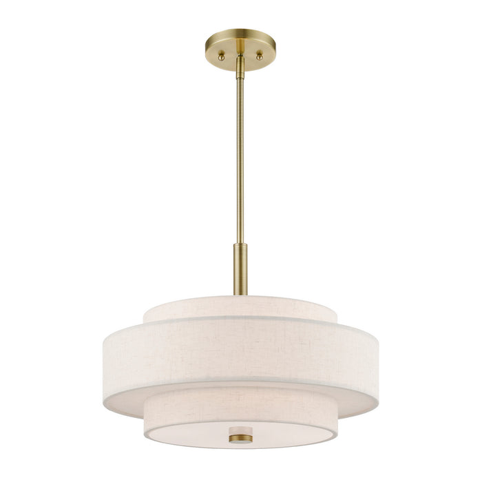Livex Lighting 52137-01 Four Light Chandelier, Antique Brass