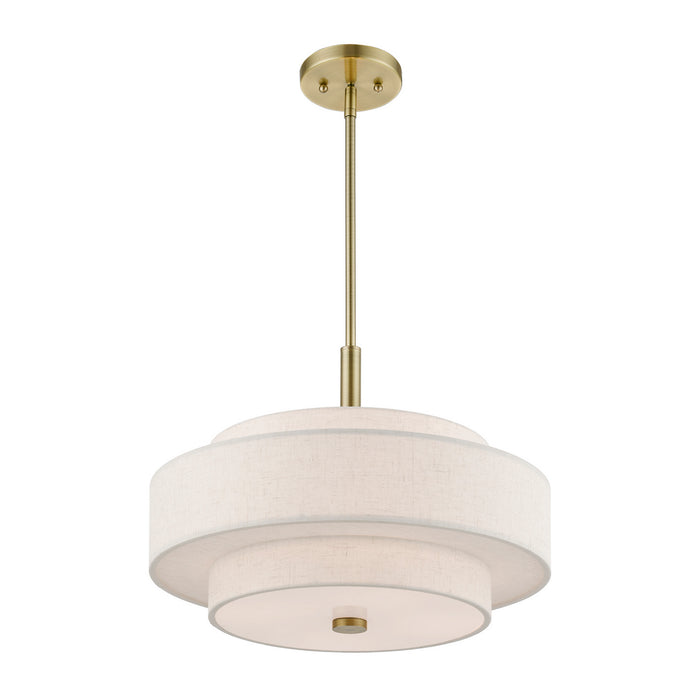 Livex Lighting 52137-01 Four Light Chandelier, Antique Brass