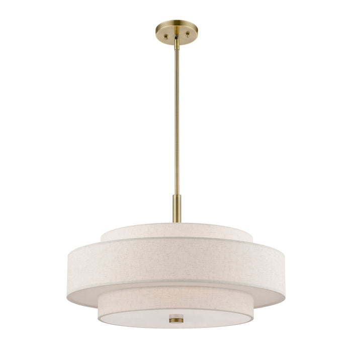 Livex Lighting 52138-01 Five Light Chandelier, Antique Brass