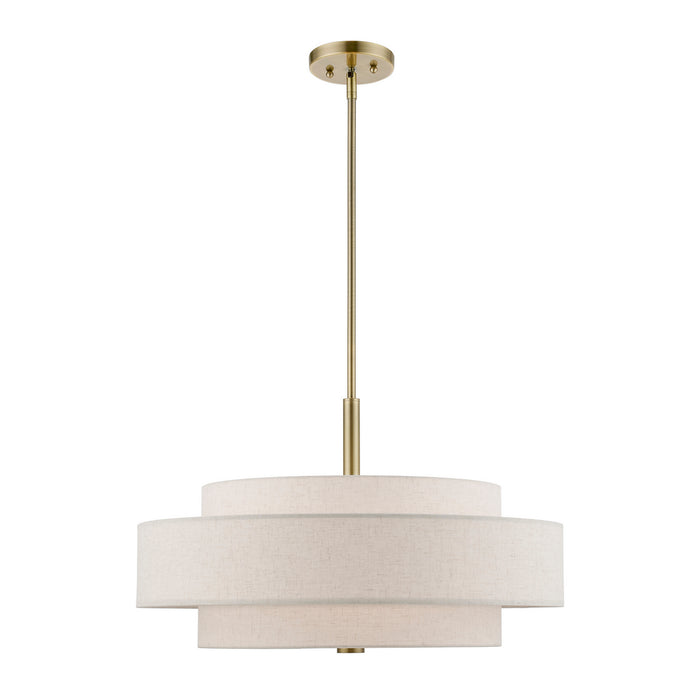 Livex Lighting 52138-01 Five Light Chandelier, Antique Brass