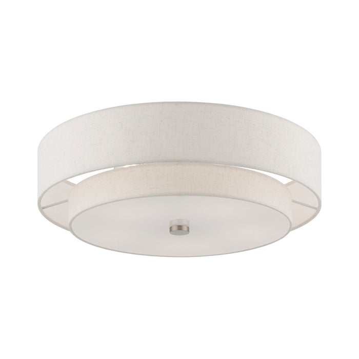 Livex Lighting 52139-91 Five Light Semi-Flush Mount, Brushed Nickel
