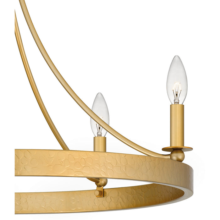 Quoizel APN5026LG Five Light Chandelier, Light Gold