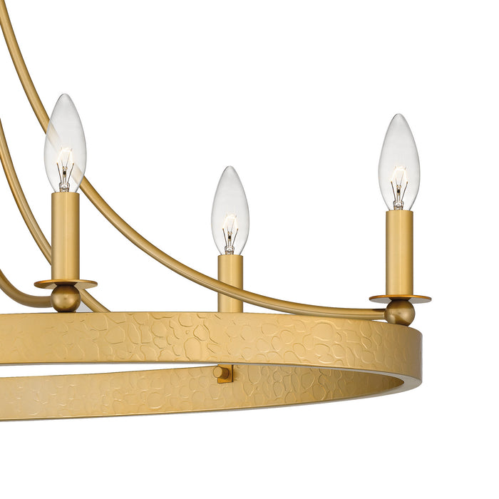Quoizel APN636LG Six Light Island Chandelier, Light Gold