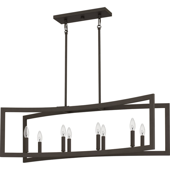 Quoizel BEU838OZ Eight Light Island Chandelier, Old Bronze