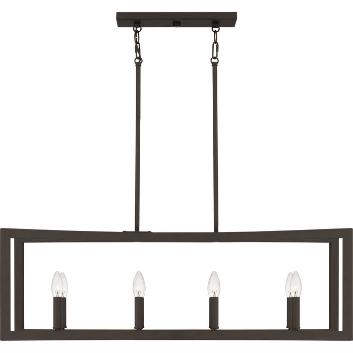 Quoizel BEU838OZ Eight Light Island Chandelier, Old Bronze