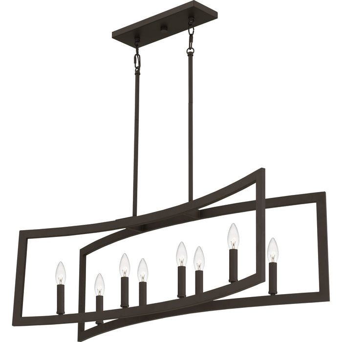 Quoizel BEU838OZ Eight Light Island Chandelier, Old Bronze