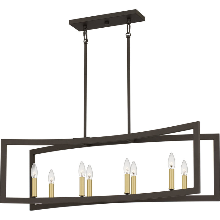 Quoizel BEU838OZ Eight Light Island Chandelier, Old Bronze