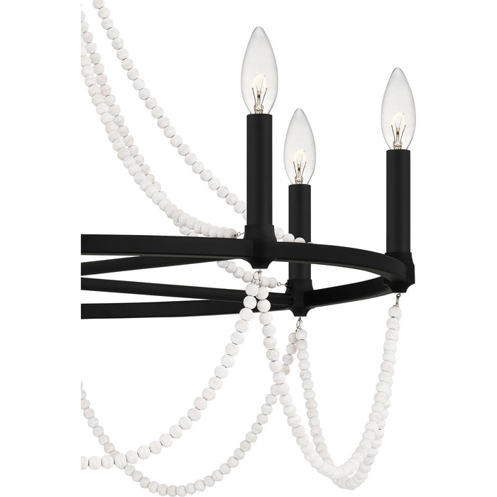 Quoizel BGA5030MBK Eight Light Chandelier, Matte Black