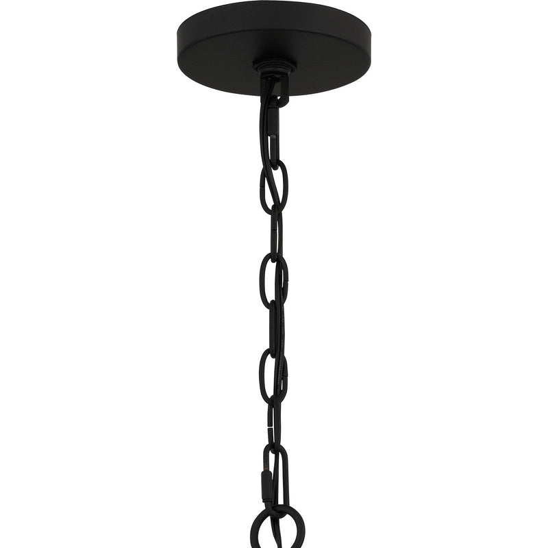 Quoizel BGA5030MBK Eight Light Chandelier, Matte Black
