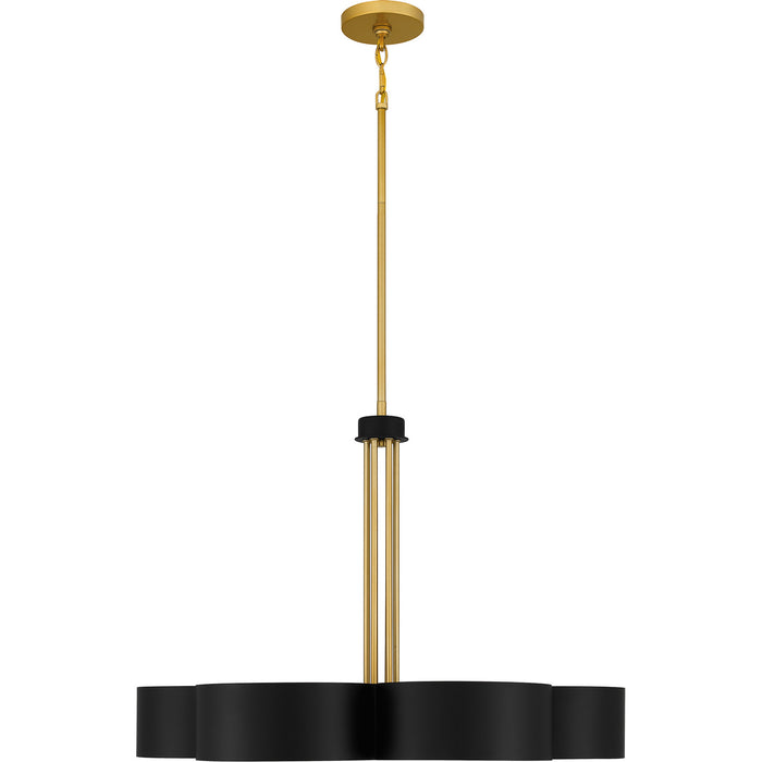 Quoizel BSM5028MBK Six Light Chandelier, Matte Black