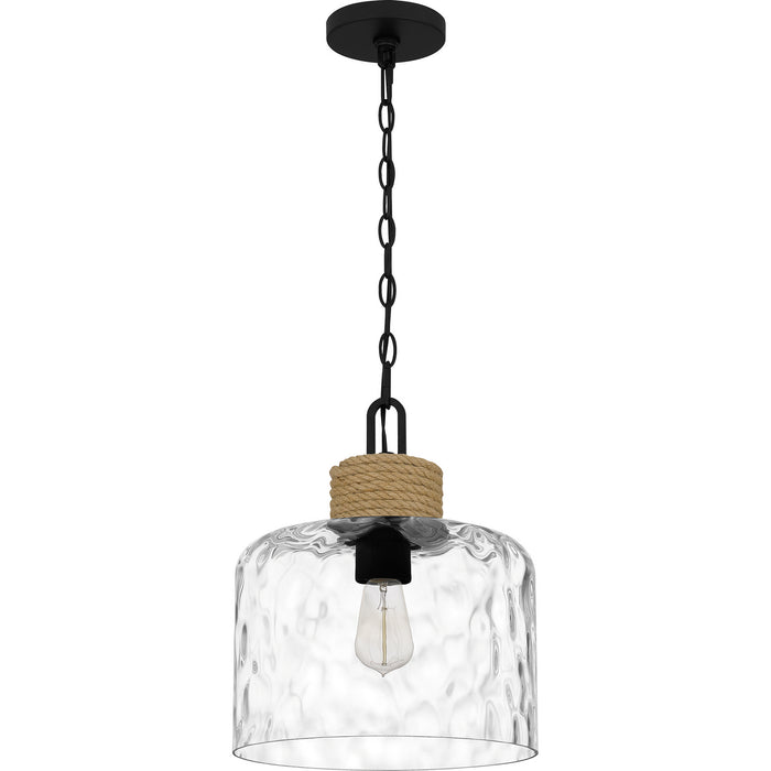 Quoizel BTC1512MBK One Light Mini Pendant, Matte Black