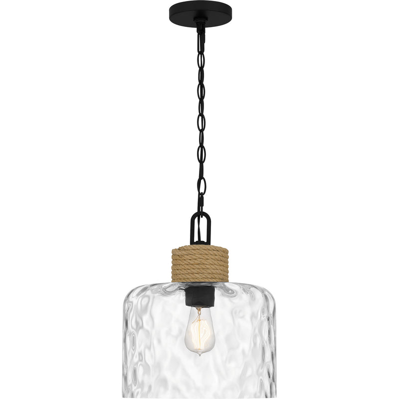 Quoizel BTC1512MBK One Light Mini Pendant, Matte Black