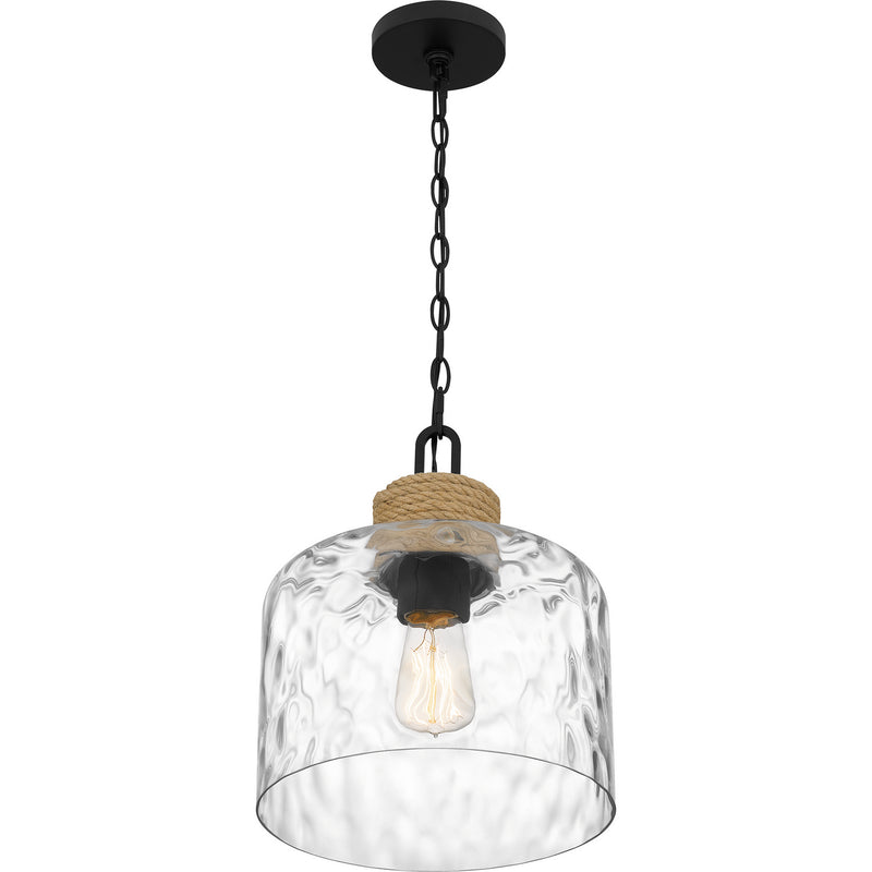Quoizel BTC1512MBK One Light Mini Pendant, Matte Black