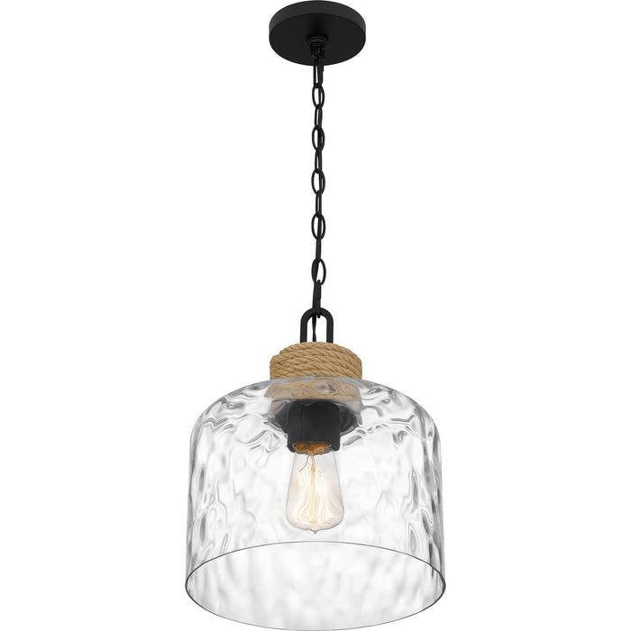 Quoizel BTC1512MBK One Light Mini Pendant, Matte Black