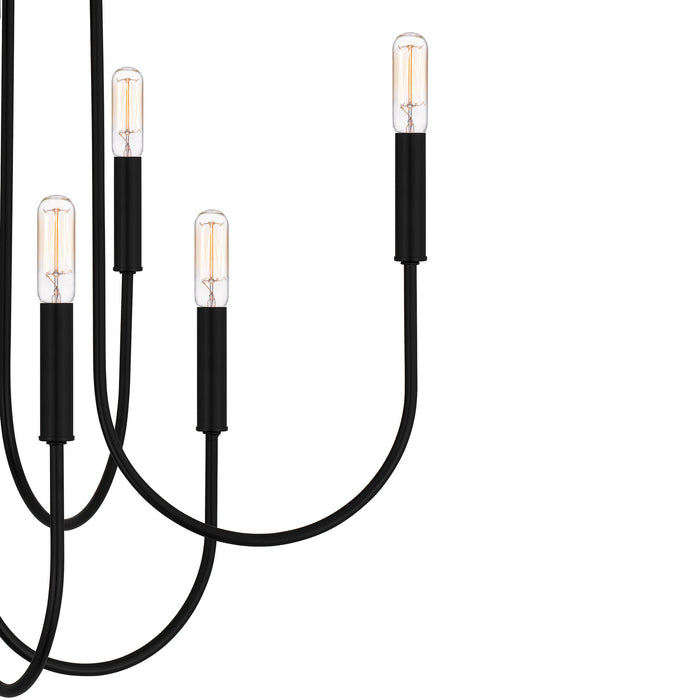 Quoizel CBR5028K Eight Light Chandelier, Mystic Black