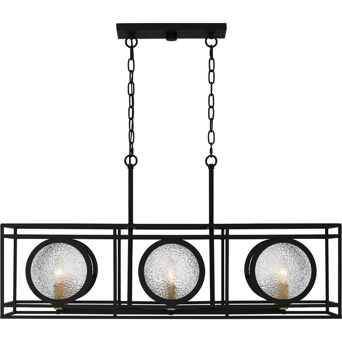 Quoizel CHT636EK Six Light Island Chandelier, Earth Black
