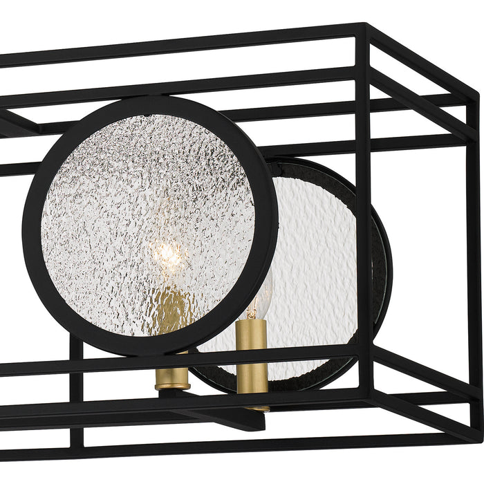 Quoizel CHT636EK Six Light Island Chandelier, Earth Black