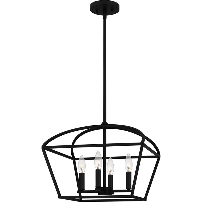 Quoizel COB2816MBK Four Light Pendant, Matte Black