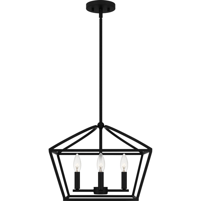 Quoizel COB2816MBK Four Light Pendant, Matte Black