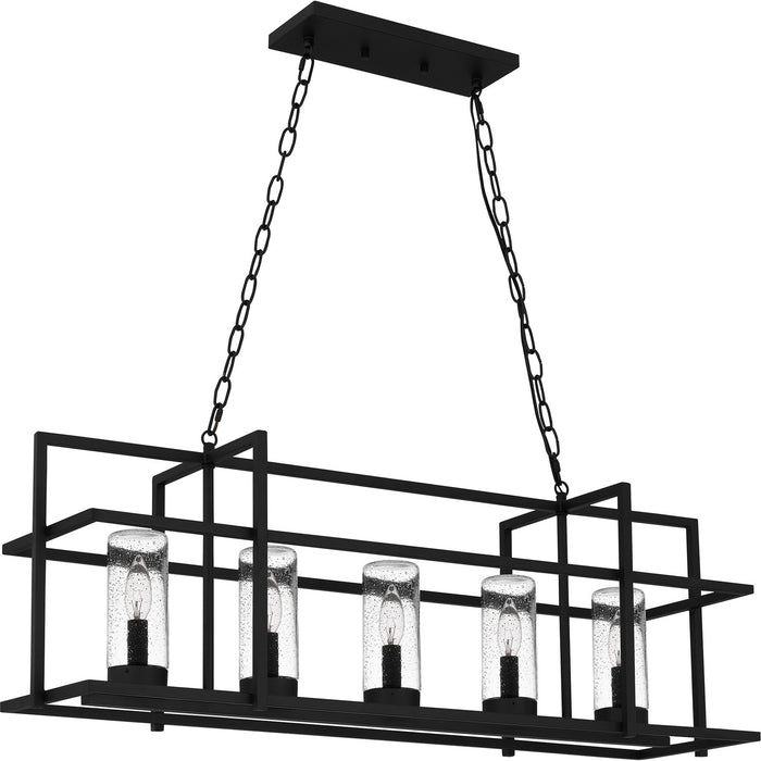 Quoizel DMN537EK Five Light Island Chandelier, Earth Black