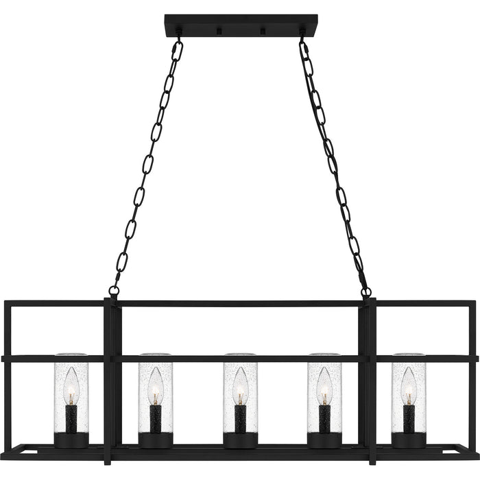 Quoizel DMN537EK Five Light Island Chandelier, Earth Black