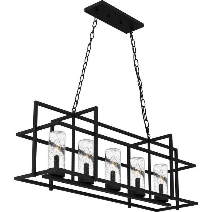 Quoizel DMN537EK Five Light Island Chandelier, Earth Black
