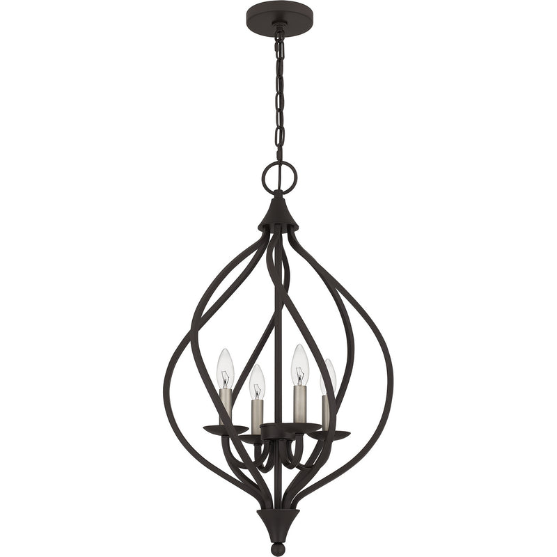 Quoizel DUP2816OZ Four Light Pendant, Old Bronze