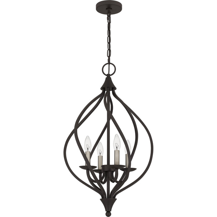 Quoizel DUP2816OZ Four Light Pendant, Old Bronze