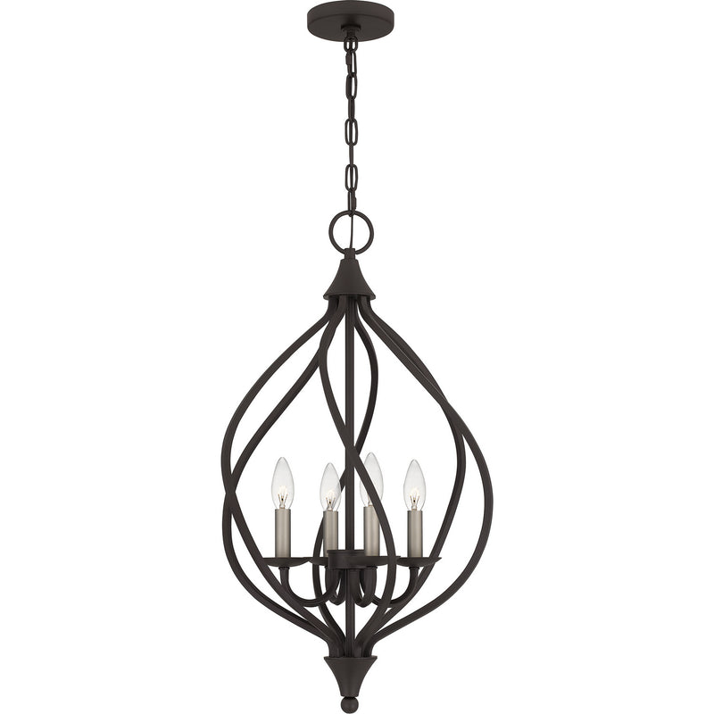 Quoizel DUP2816OZ Four Light Pendant, Old Bronze