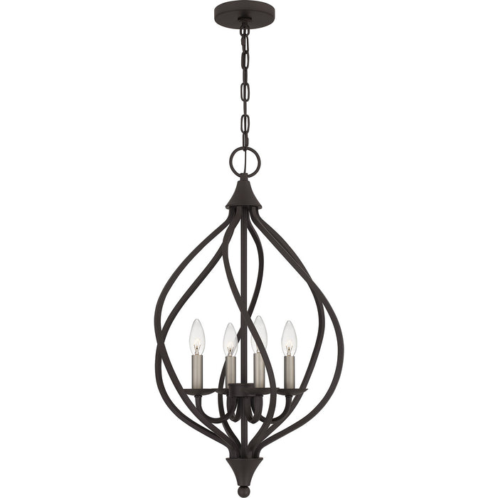 Quoizel DUP2816OZ Four Light Pendant, Old Bronze