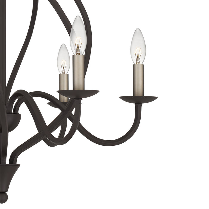 Quoizel DUP5025OZ Six Light Chandelier, Old Bronze