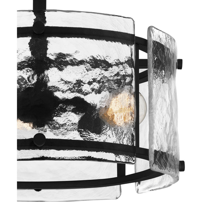 Quoizel FTS1716EK Three Light Semi Flush Mount, Earth Black