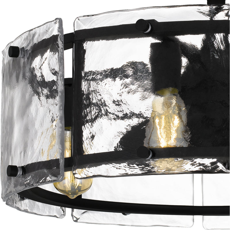 Quoizel FTS3124EK Four Light Fandelier, Earth Black