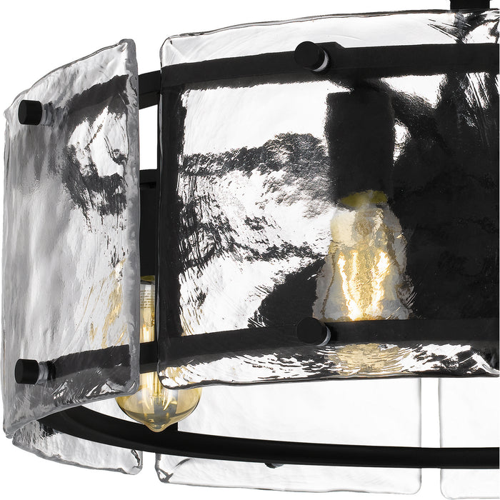 Quoizel FTS3124EK Four Light Fandelier, Earth Black