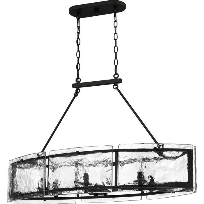 Quoizel FTS638EK Six Light Island Chandelier, Earth Black
