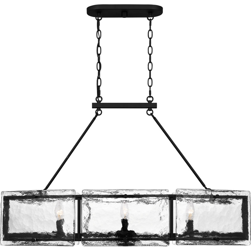 Quoizel FTS638EK Six Light Island Chandelier, Earth Black