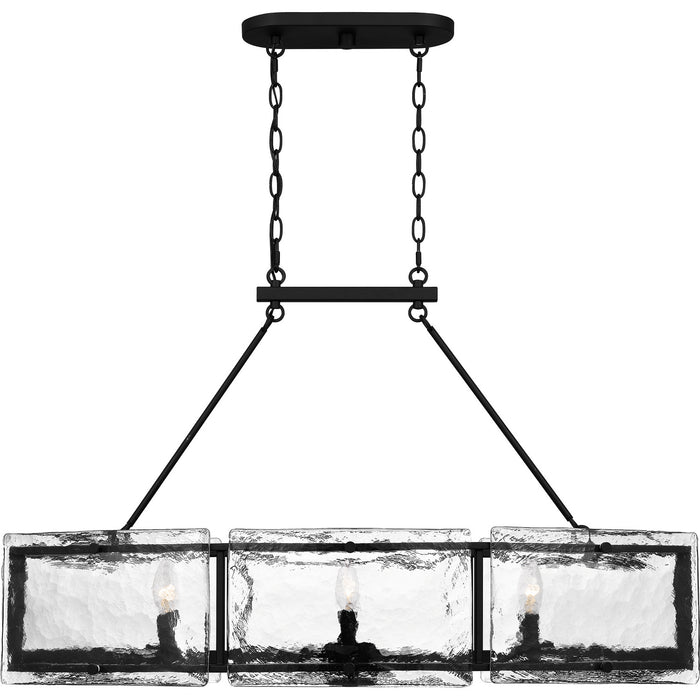 Quoizel FTS638EK Six Light Island Chandelier, Earth Black