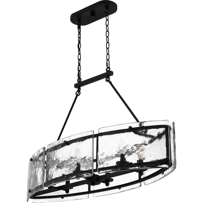 Quoizel FTS638EK Six Light Island Chandelier, Earth Black