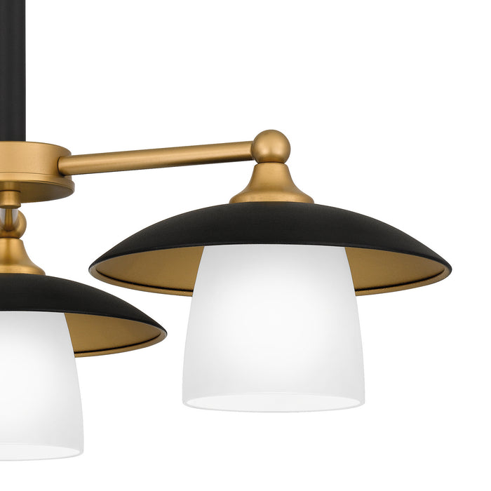 Quoizel FYT5124EK Three Light Chandelier, Earth Black