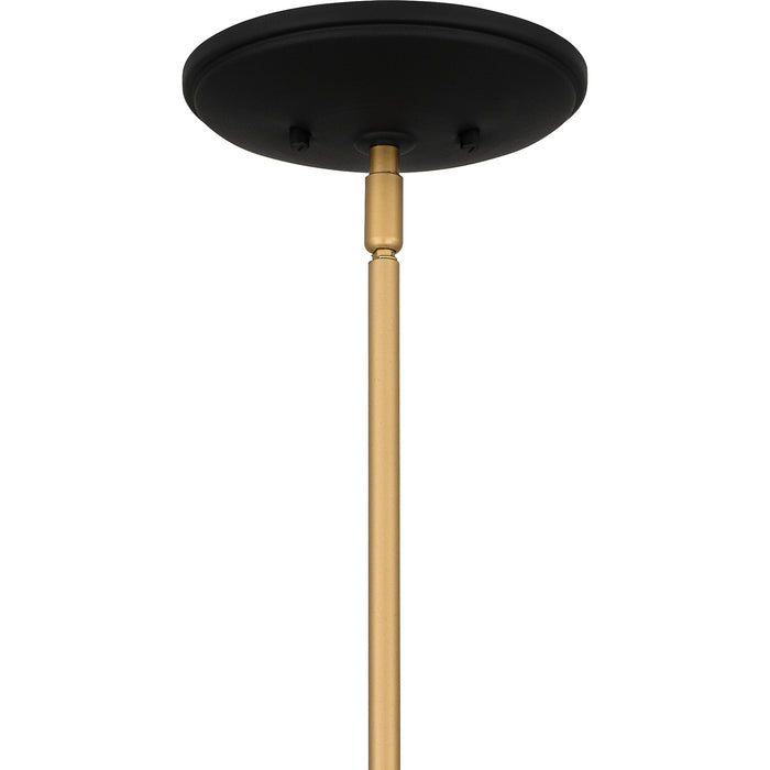 Quoizel FYT5124EK Three Light Chandelier, Earth Black