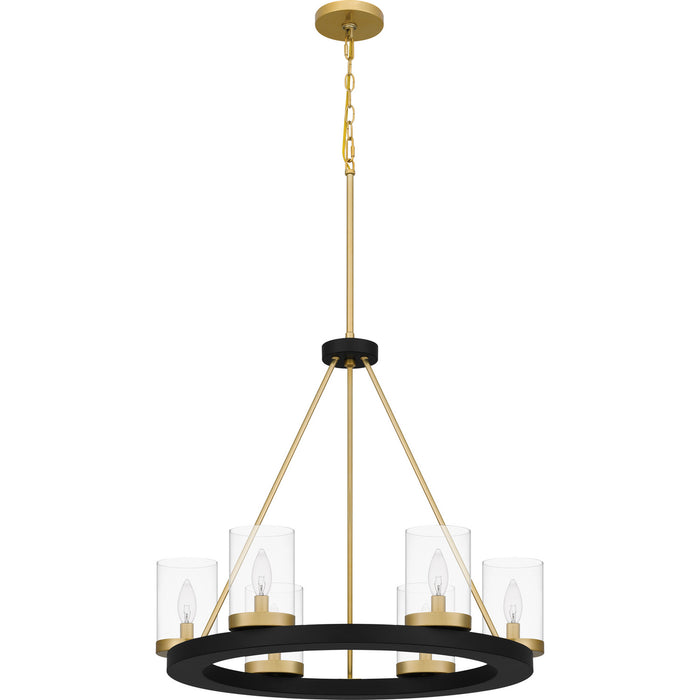 Quoizel GRL5026MBK Six Light Chandelier, Matte Black