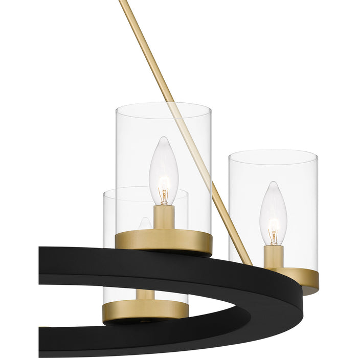 Quoizel GRL5026MBK Six Light Chandelier, Matte Black