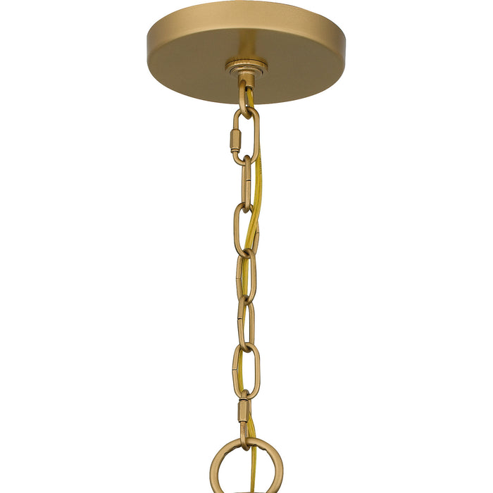 Quoizel KEL5025NWS Five Light Chandelier, Nouveau Painted Weathered Brass