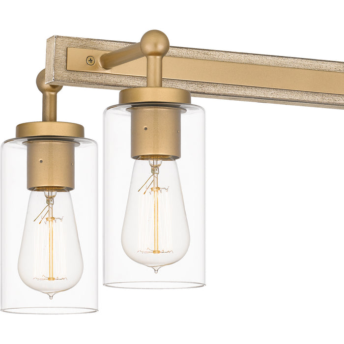 Quoizel KEL633NWS Six Light Island Chandelier, Nouveau Painted Weathered Brass