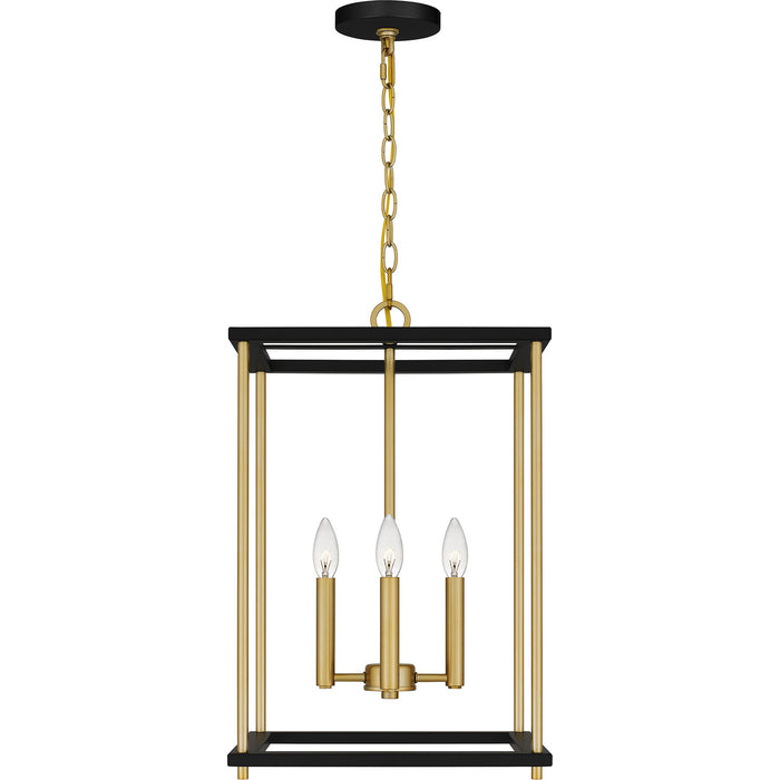 Quoizel KNW2814MBK Four Light Pendant, Matte Black