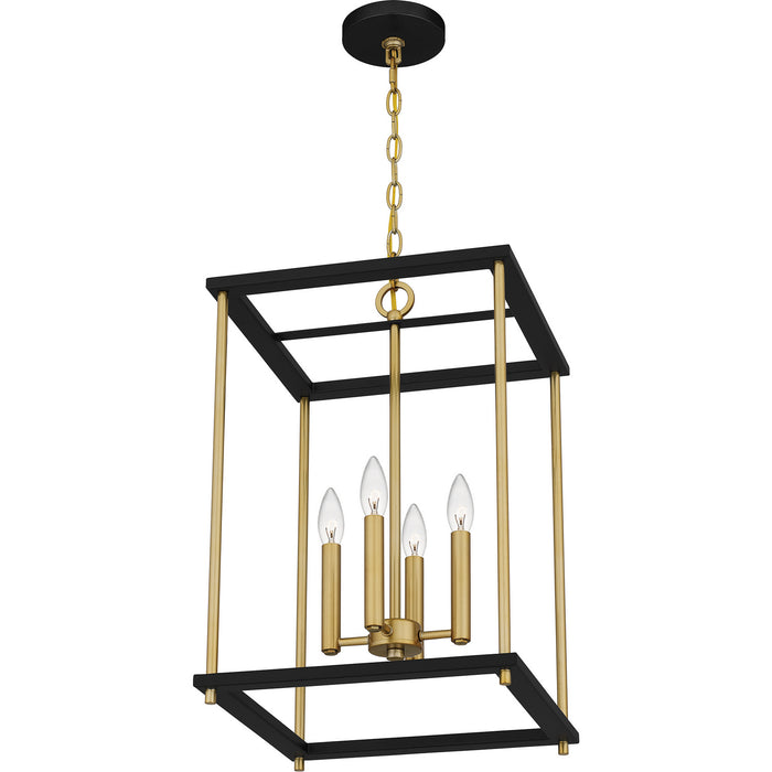 Quoizel KNW2814MBK Four Light Pendant, Matte Black