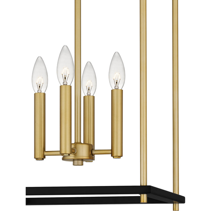 Quoizel KNW2814MBK Four Light Pendant, Matte Black